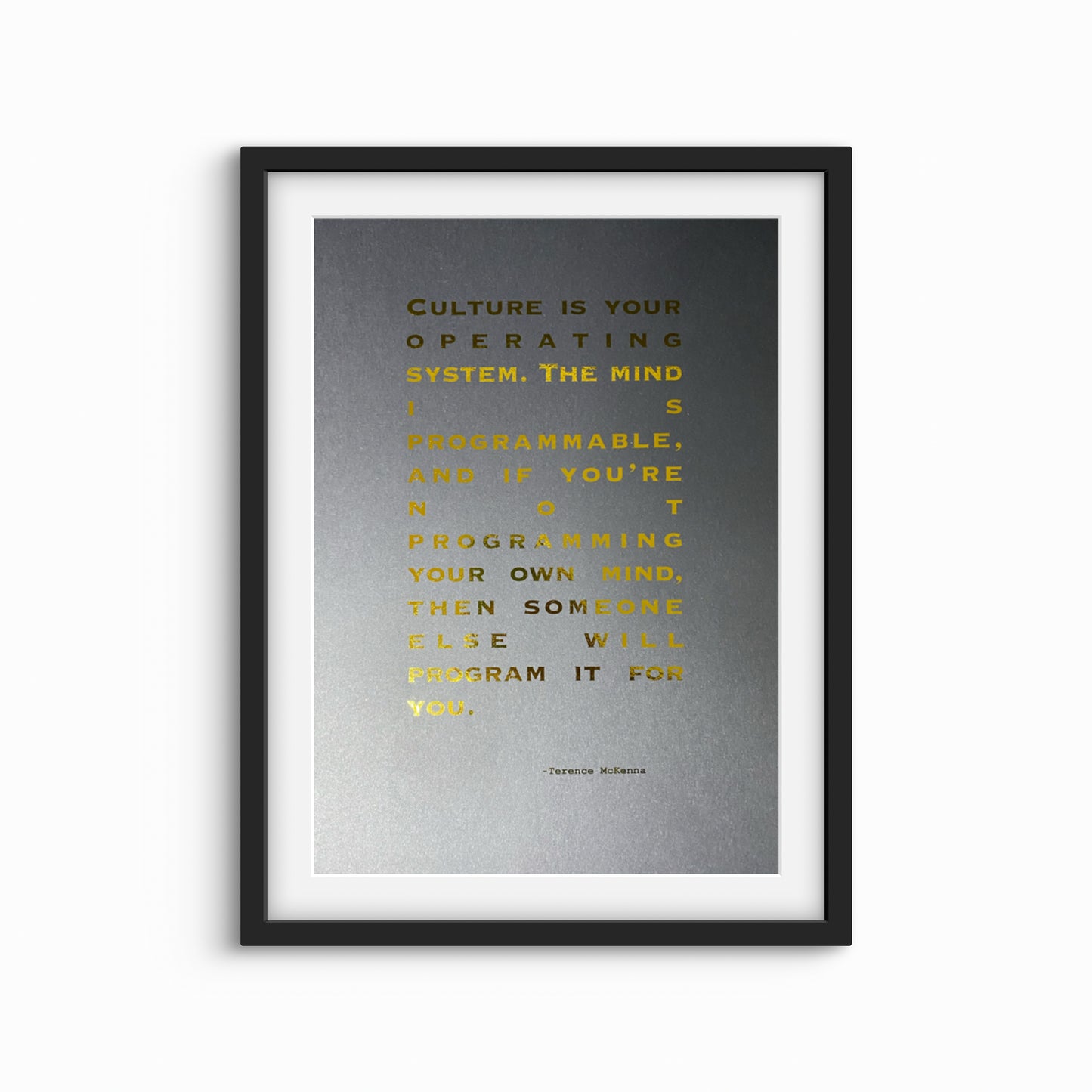 Terence Mckenna Quote Foil Print